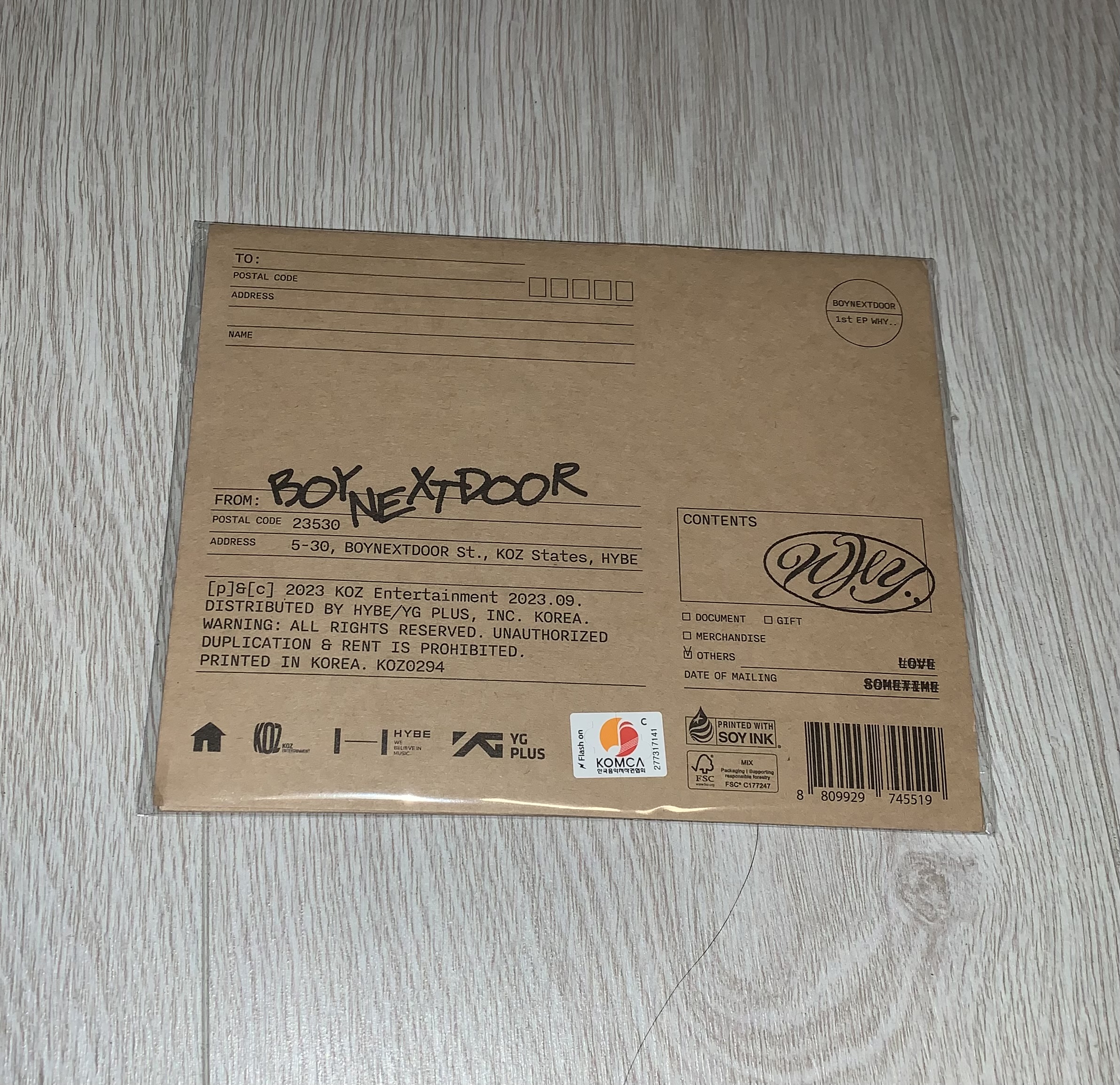 BOYNEXTDOOR - 1ST EP 'WHY..' (LETTER VER.) | OLIVE YOUNG Global