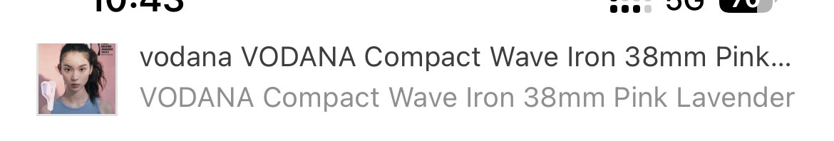 vodana コンパクトウェーブアイロン 38mm ピンクラベンダー | OLIVE