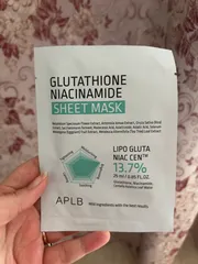 APLB Glutathioine Niacinamide Sheet Mask 25ml 10ea