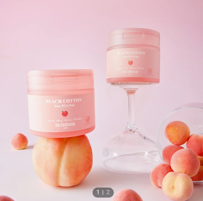 SKINFOOD ピーチコットンジンクPCAパッド 70枚 | OLIVE YOUNG Global