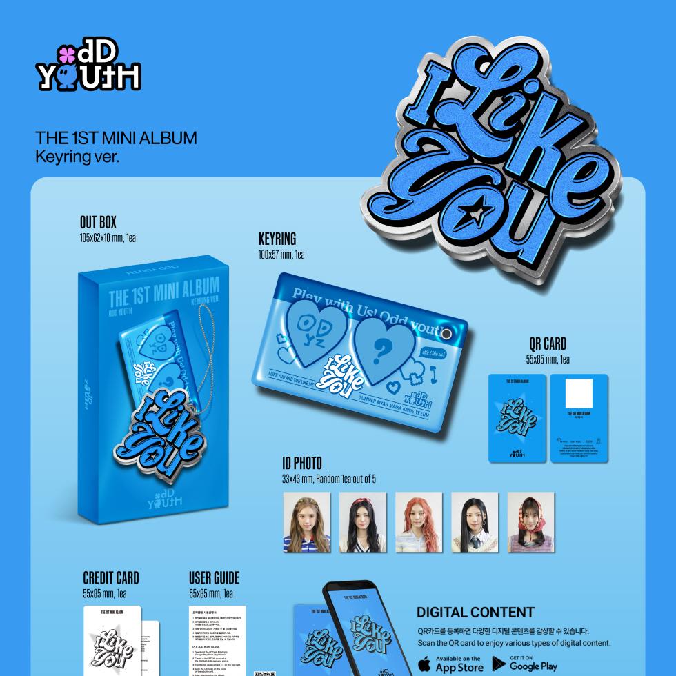 ODD YOUTH - 1ST MINI ALBUM [I LIKE YOU] (KEYRING VER.) | OLIVE