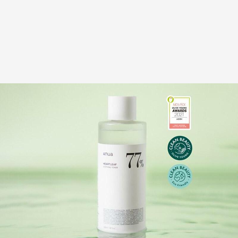Anua Heartleaf 77 Soothing Toner 350ml + Heartleaf 70 Daily Relief