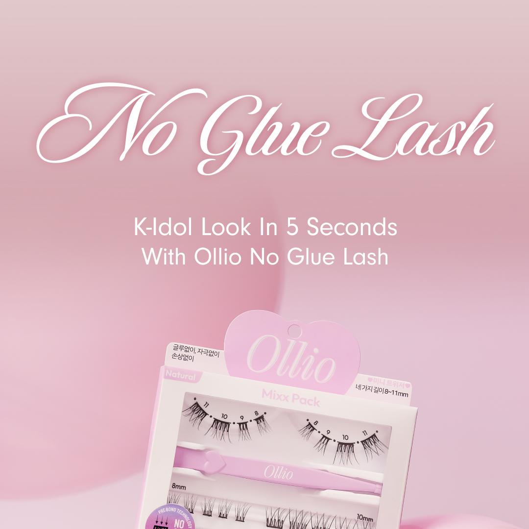 Ollio No Glue Eyelash [Mixx PACK] (8/9/10/11mm) 28pcs (+Mini
