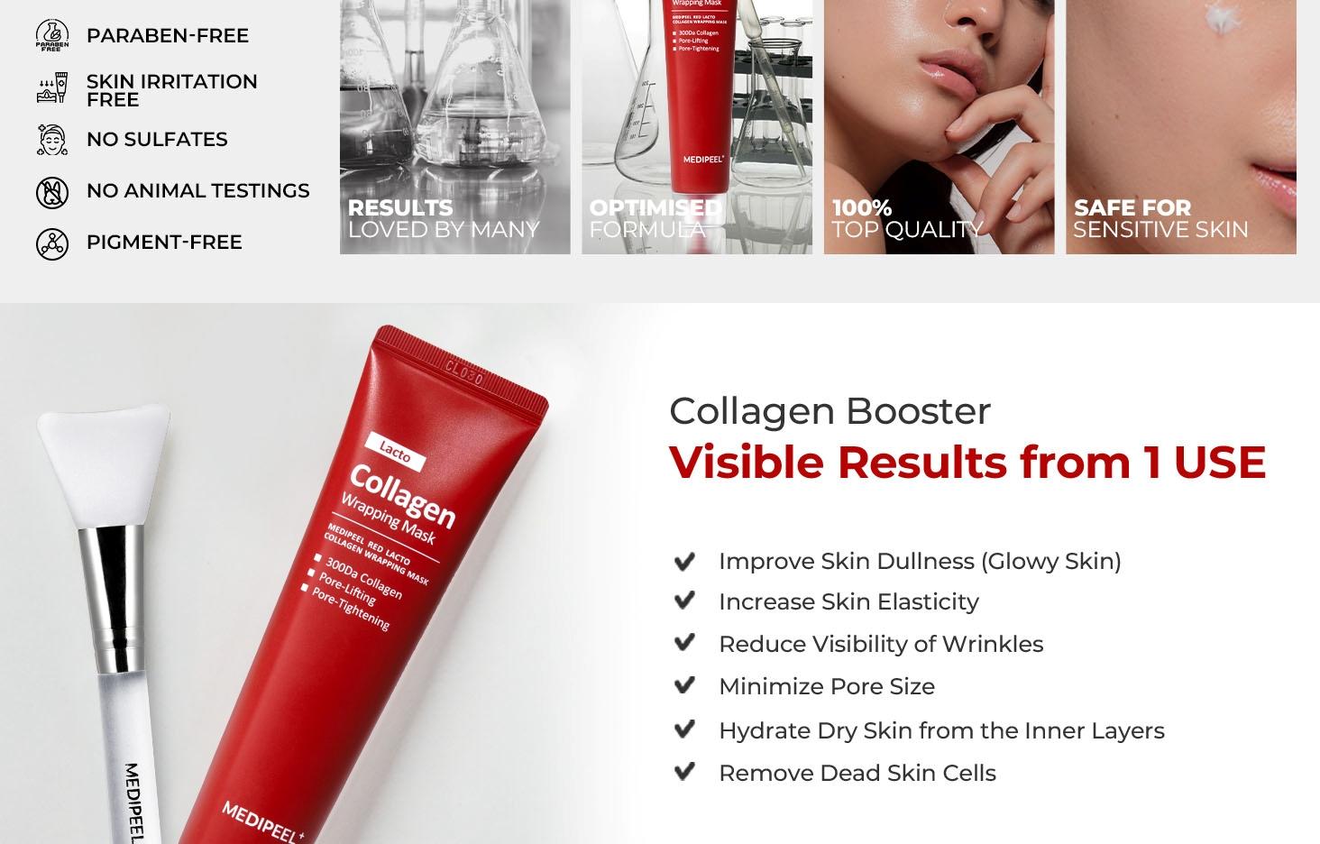 MEDI-PEEL Red Lacto Collagen Wrapping Mask 70mL Double Set (+70mL