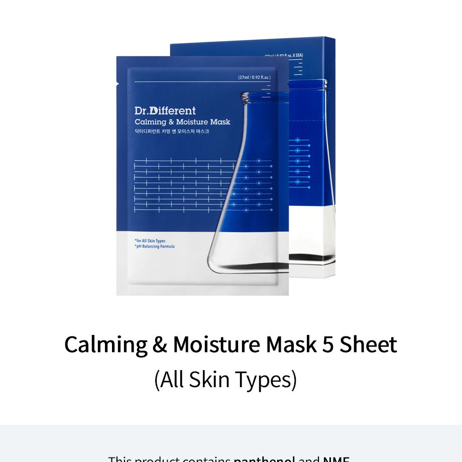 Dr.Different Calming & Moisture Mask Sheet 5 Sheets | OLIVE