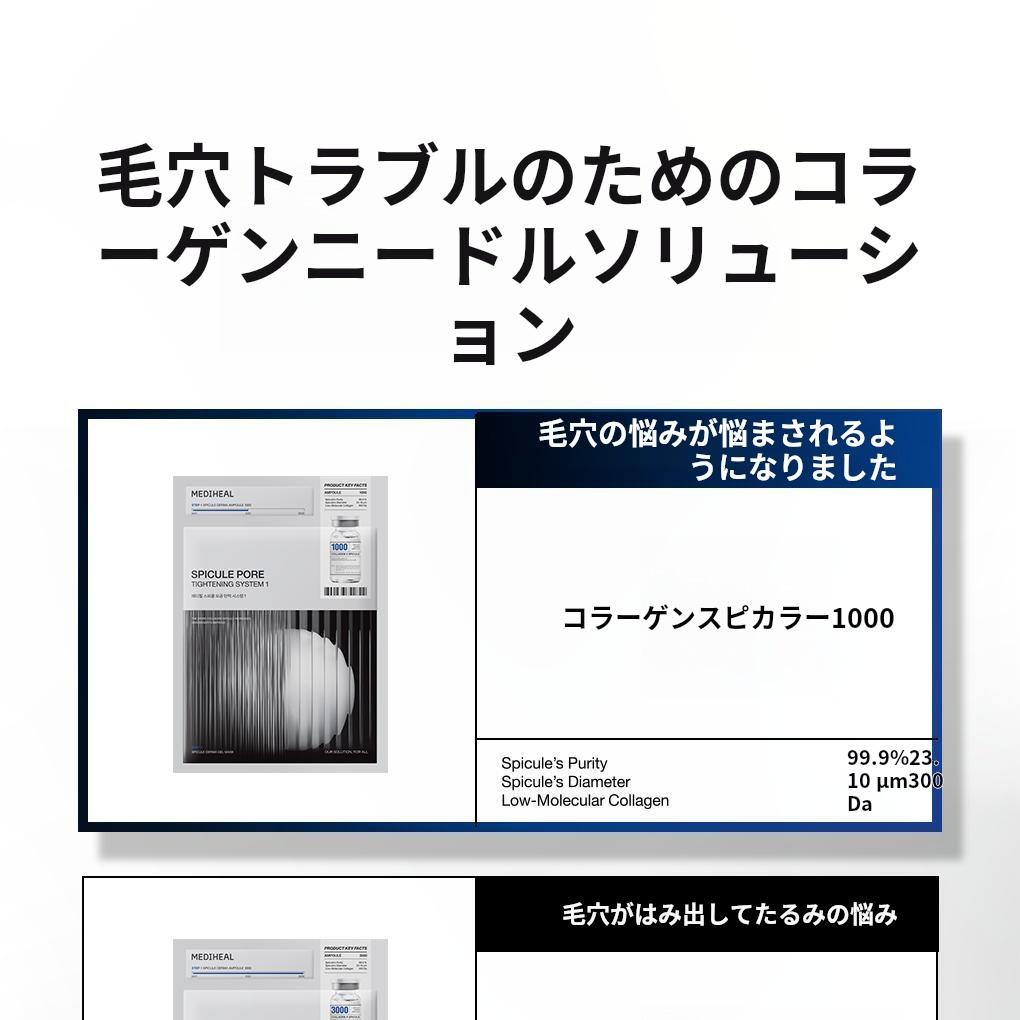 MEDIHEAL スピキュールポアタイトーニングシステム1 4枚 | OLIVE YOUNG