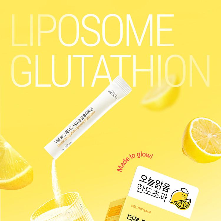 healthy place double toning white glutathione 30 sticks HEALTHY PLACE Double Toning White Liposome Glutathione 30 Sticks (1-month  supply)