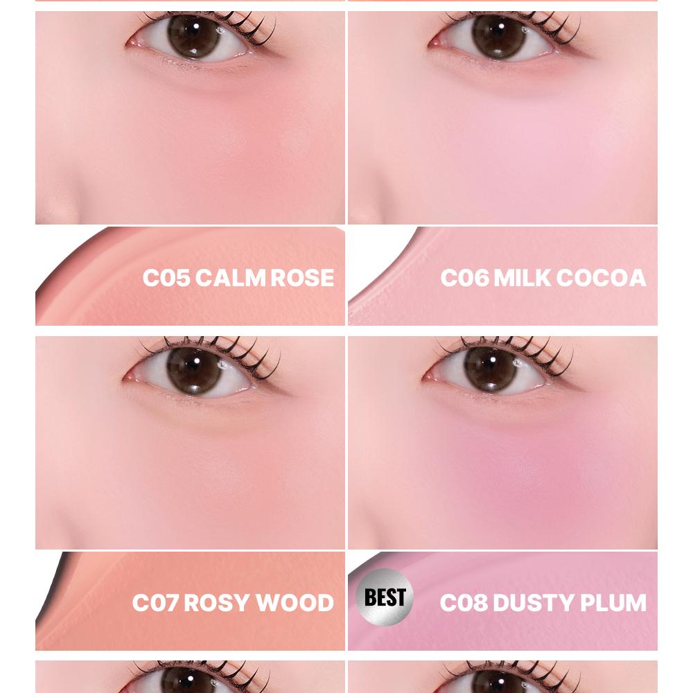 [Sanrio EDITION] ABOUT_TONE Skin Layer Fit Blusher (Cover Fit/Water Fit) (Set/Single) (22 Colors)