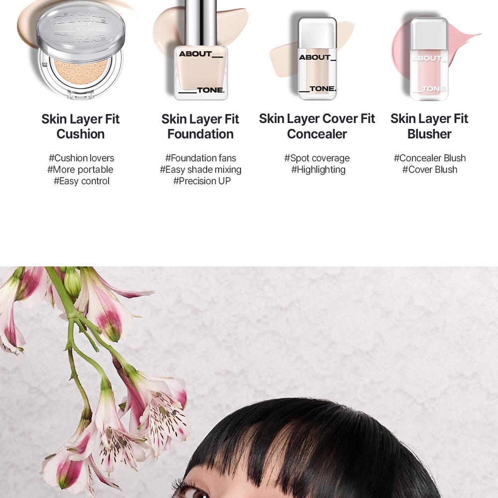 [Sanrio EDITION] ABOUT_TONE Skin Layer Fit Blusher (Cover Fit/Water Fit) (Set/Single) (22 Colors)