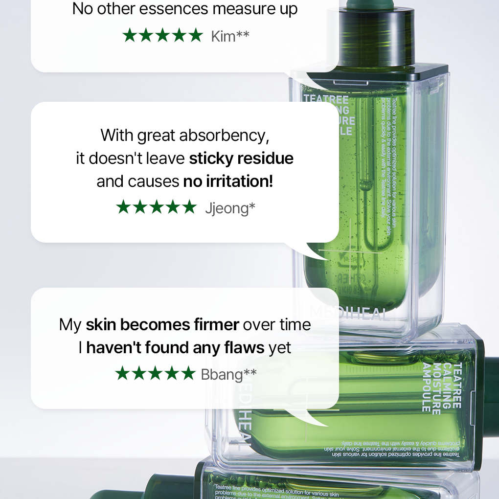 NEW] MEDIHEAL ティーツリー鎮静水分アンプル企画(50ml+18ml