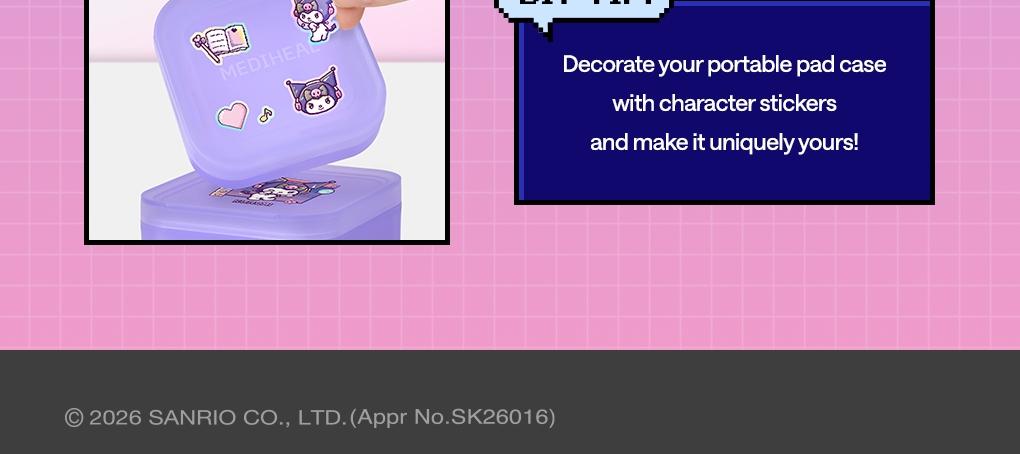 [Sanrio EDITION] MEDIHEAL Toner 100 Pads Double (+Portable Case+Sticker) (3 Options)