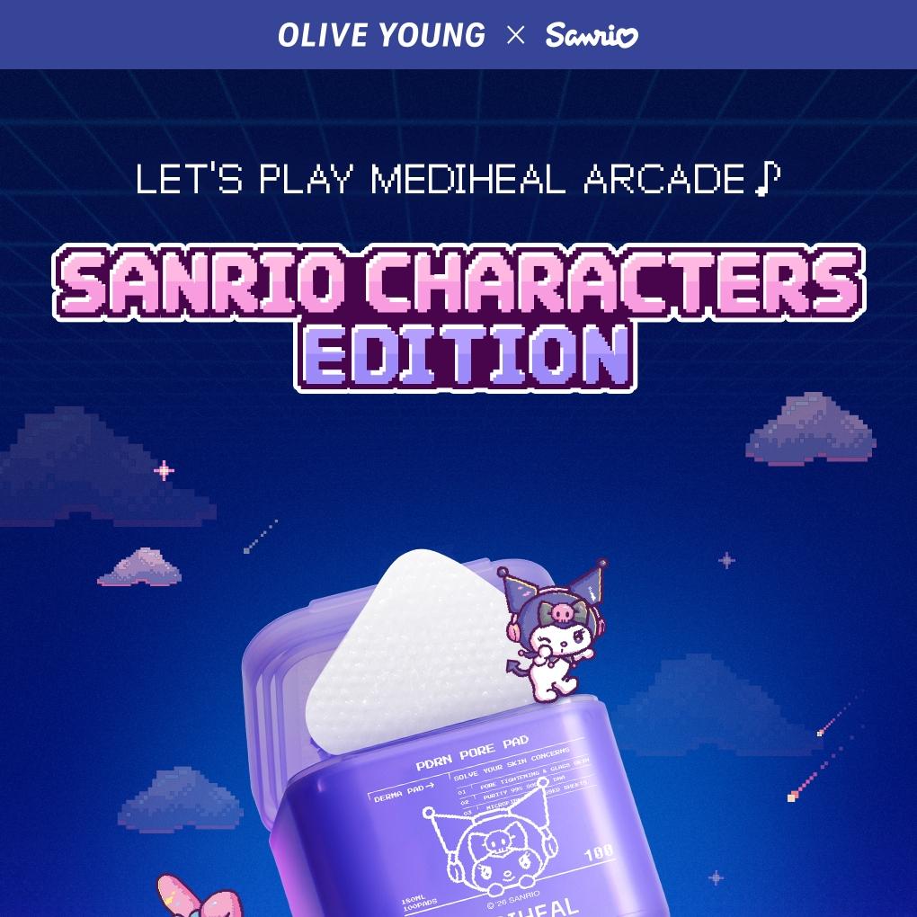 [Sanrio EDITION] MEDIHEAL Toner 100 Pads Double (+Portable Case+Sticker) (3 Options)