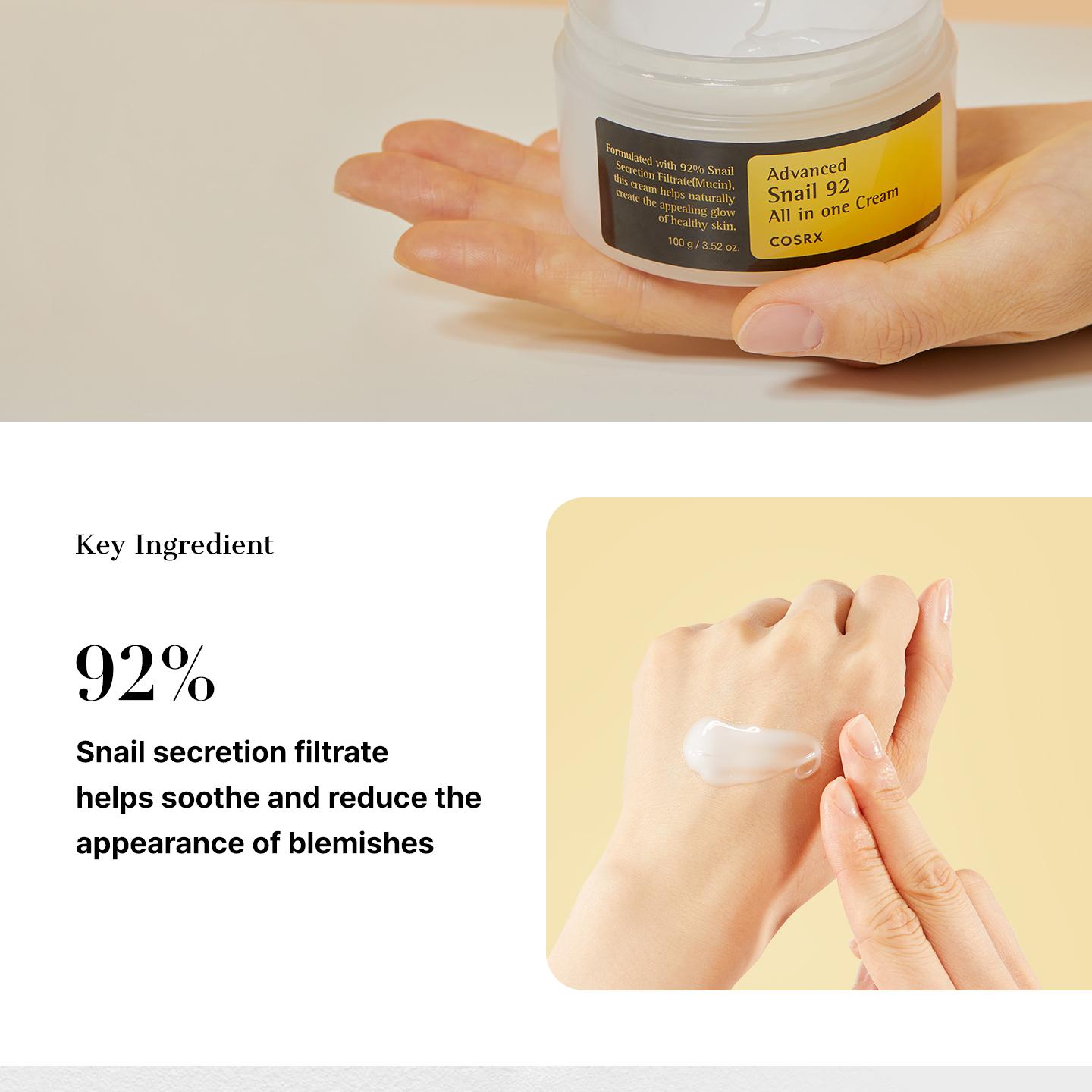 COSRX アドバンストスネイル92オールインワンクリーム 100g | OLIVE