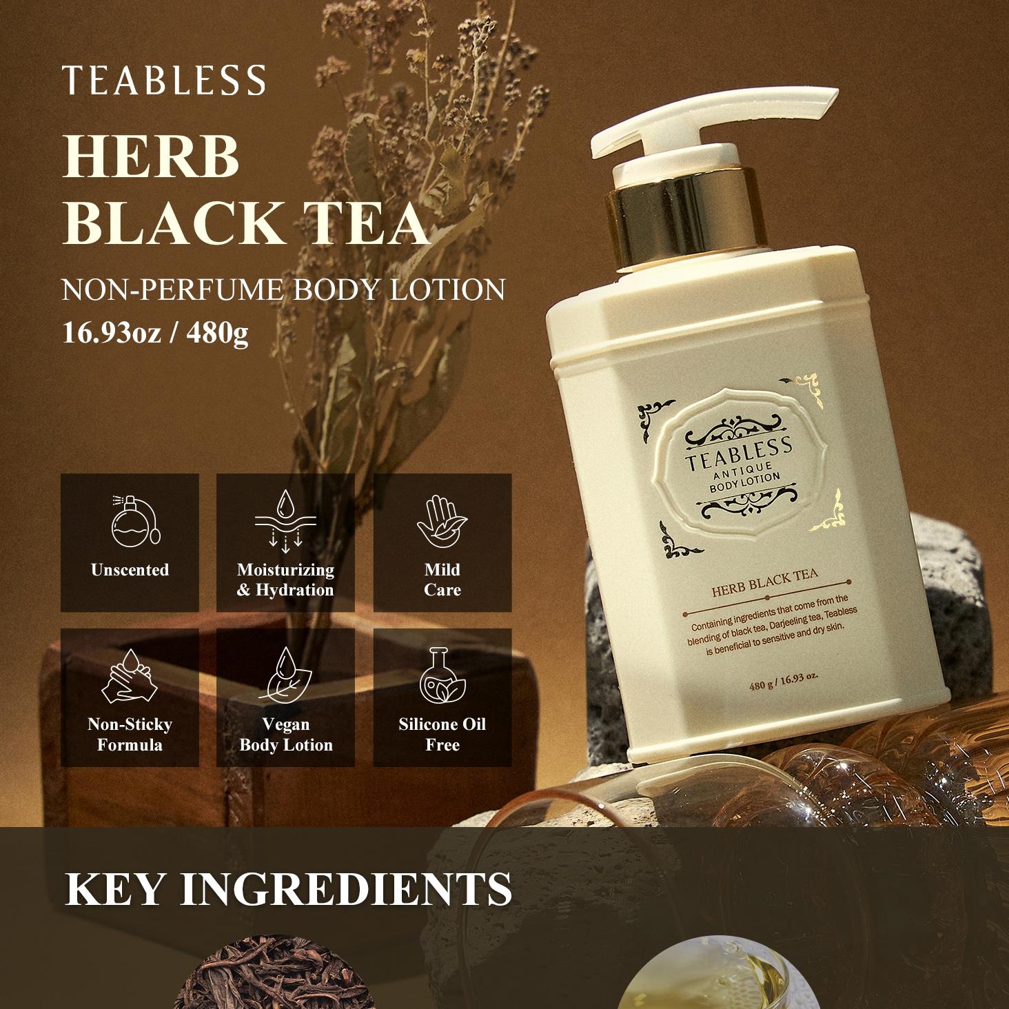 Teabless Herb Black Tea Antique Body Lotion 480g | OLIVE