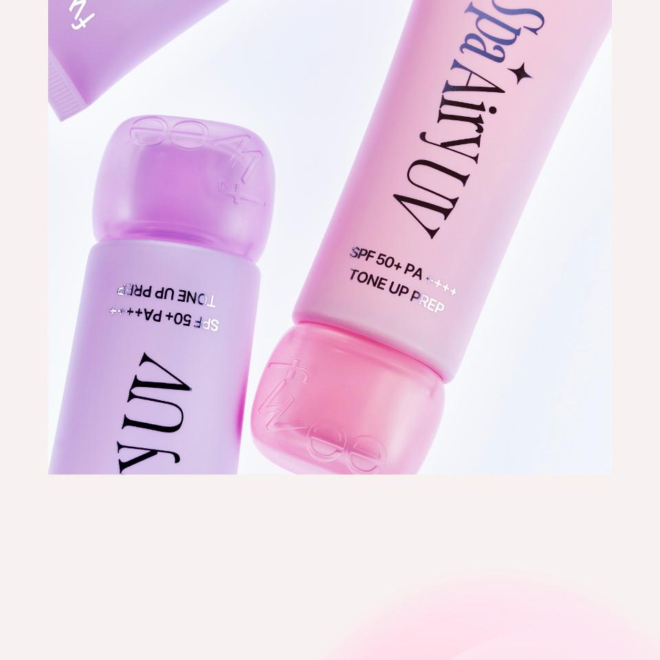 [NEW Shade] fwee Spa Glowing UV Tone Up Prep (SPF30 Semi Dewy / SPF50+ Wet Dewy&Airy) (Set/Single) (4 Shades)
