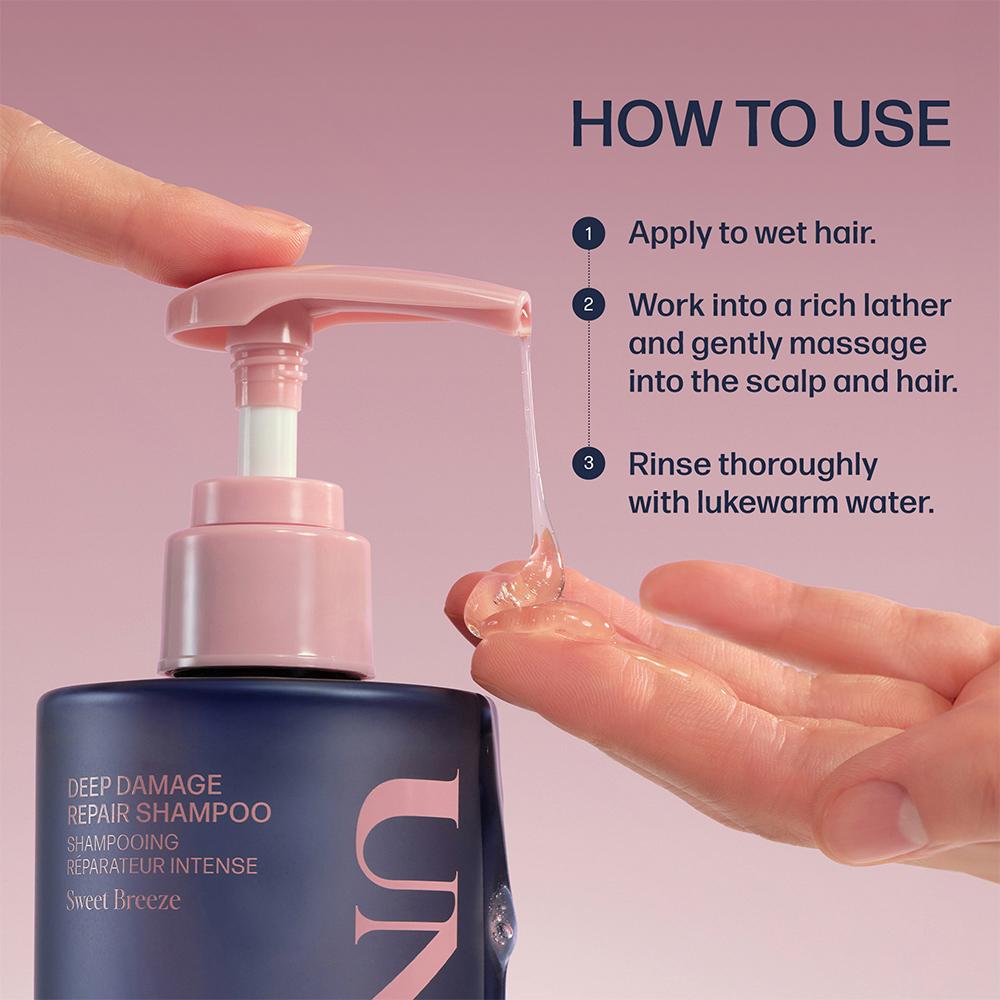 UNOVE Deep Damage Repair Shampoo 500ml Double Set (4 Options)