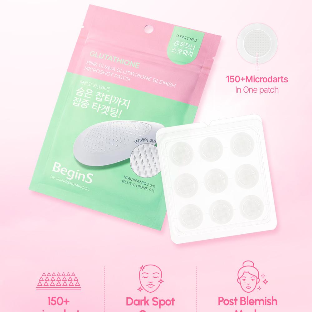 BEGINS By JUNGSAEMMOOL Pink Guava Glutathione Blemish Microshot Patch 9P
