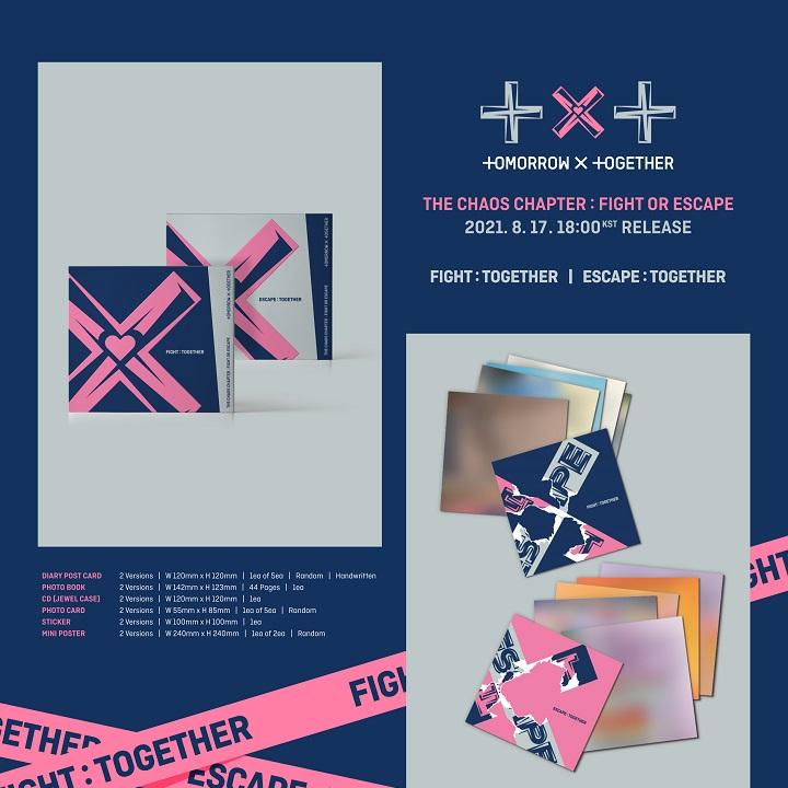 TXT ESCAPE 直筆サイン入りCD 無作為] TOMORROW X TOGETHER (TXT) - CHAOS CHAPTER : FIGHT OR