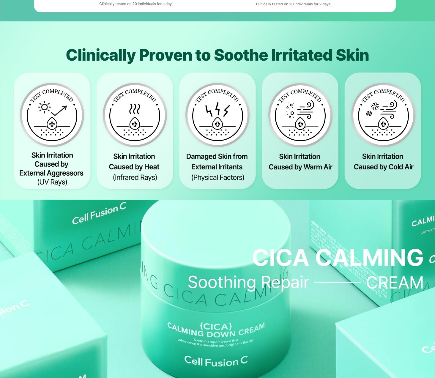 Cell Fusion C Post Alpha Cica Calming Down Cream 50ml Set (+Refill