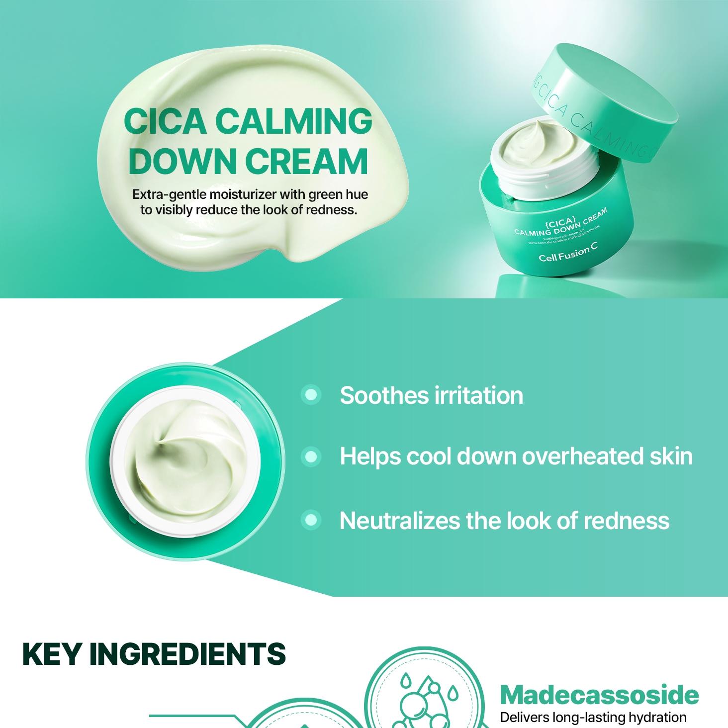Cell Fusion C Post Alpha Cica Calming Down Cream 50ml Set (+Refill