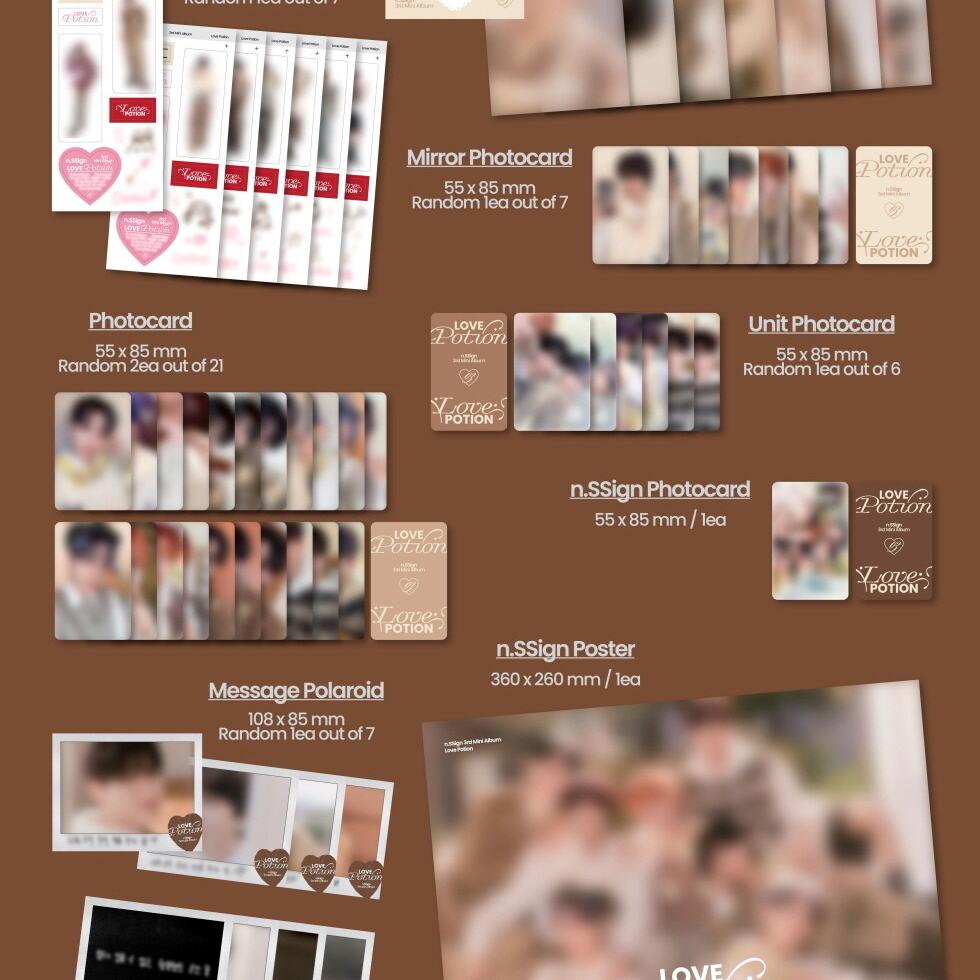 n.SSign LovePotion minirecord トレカ n.SSign Love Potion 3rd Mini Album NEMO ver Random QRCard+