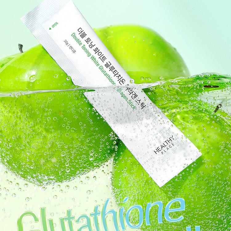 double toning white glutathione collagen stick HEALTHY PLACE Double Toning White Glutathione Collagen Stick 14 Sticks  (14-day supply)