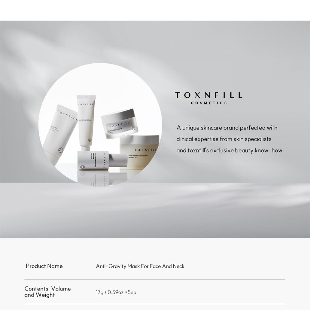 TOXNFILL Lifting Mask For Face & Neck 17g*5 Sheets | OLIVE