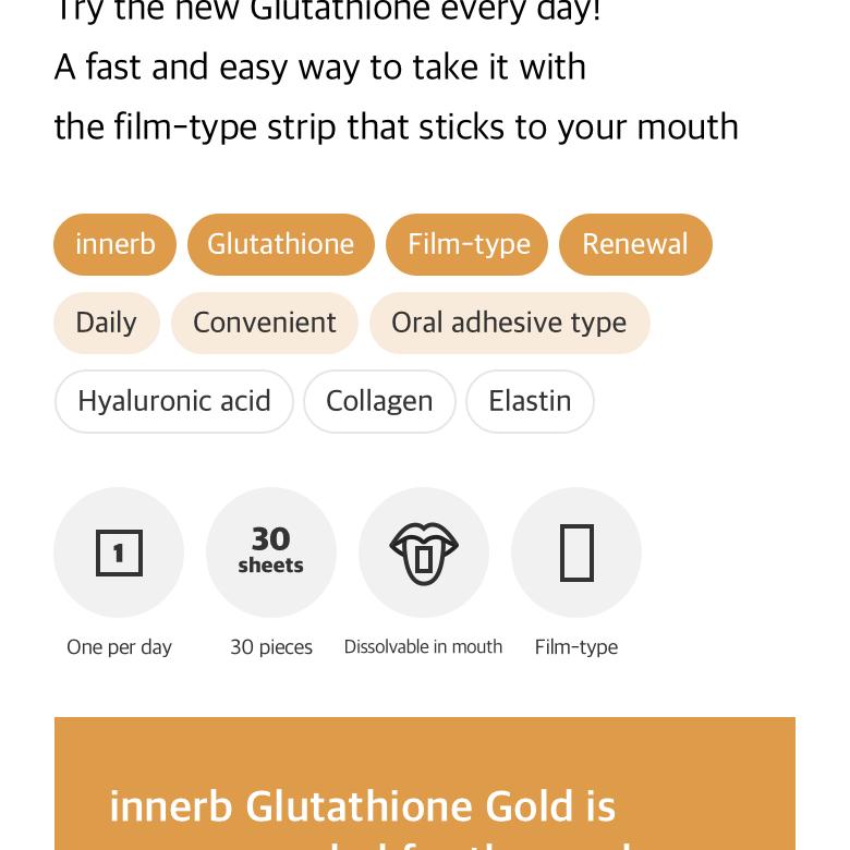 innerb glutathione Miếng Ngậm CJ InnerB Glutathione Gold – Kallos
