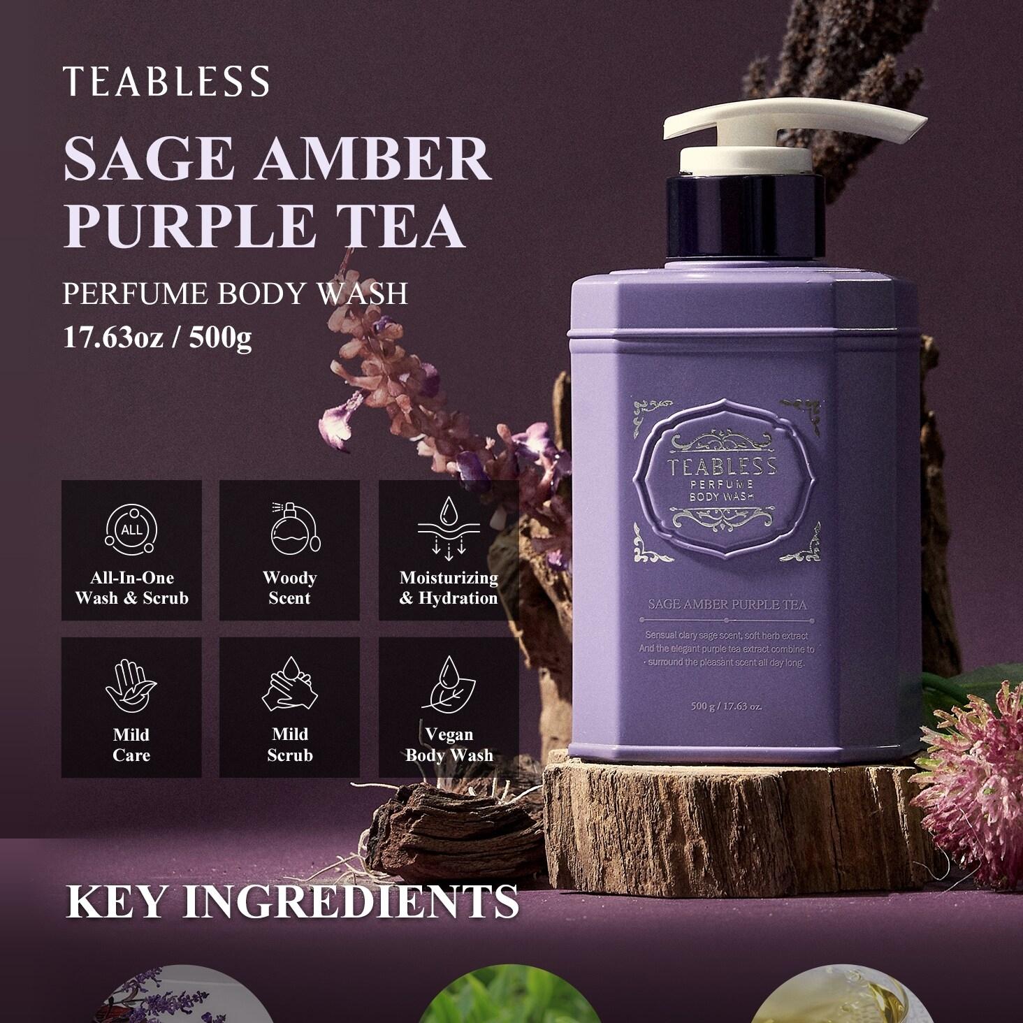 Teabless Sage Amber Purple Tea Perfume Body Wash 500g