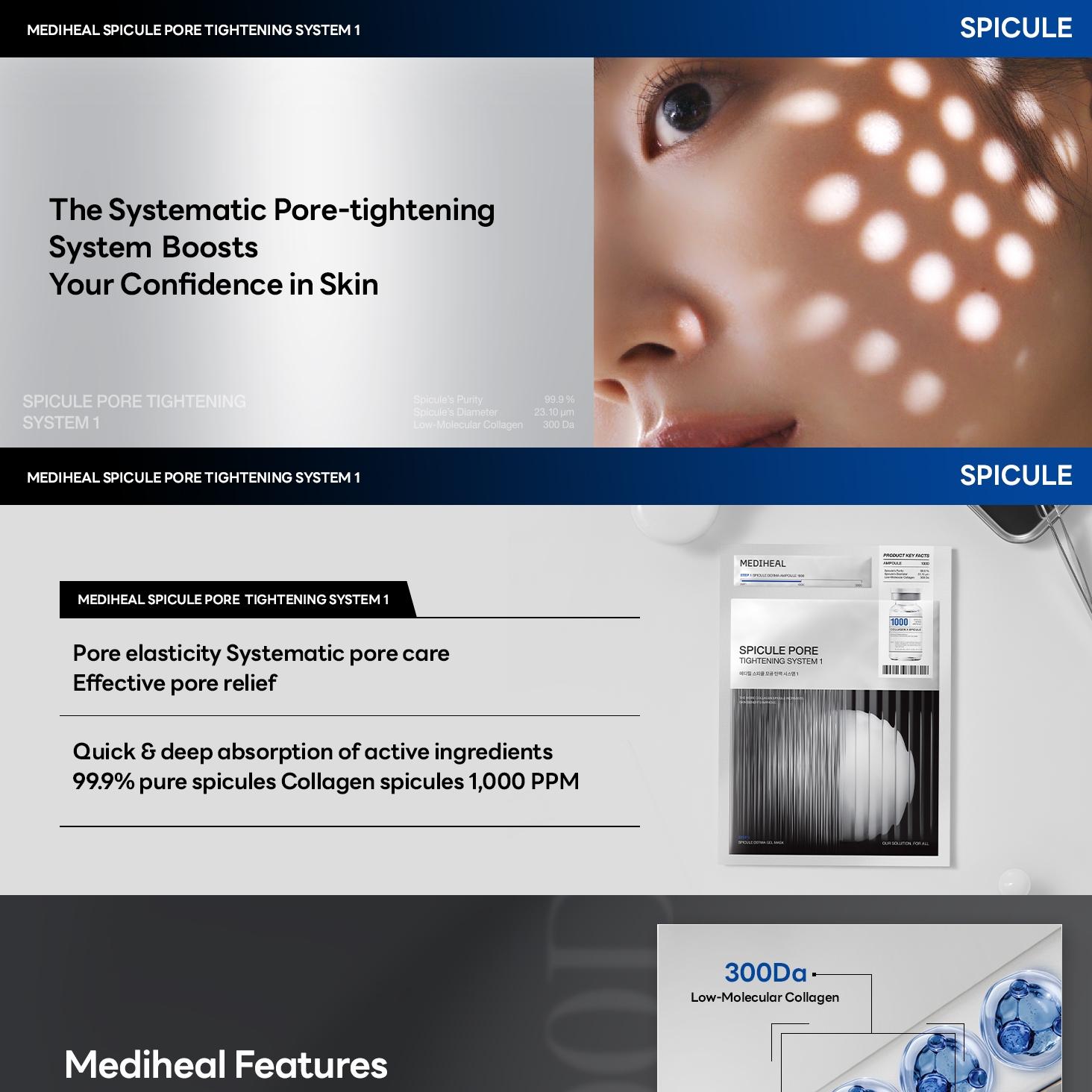 MEDIHEAL Spicule Pore Tightening System 2 1ea | OLIVE YOUNG