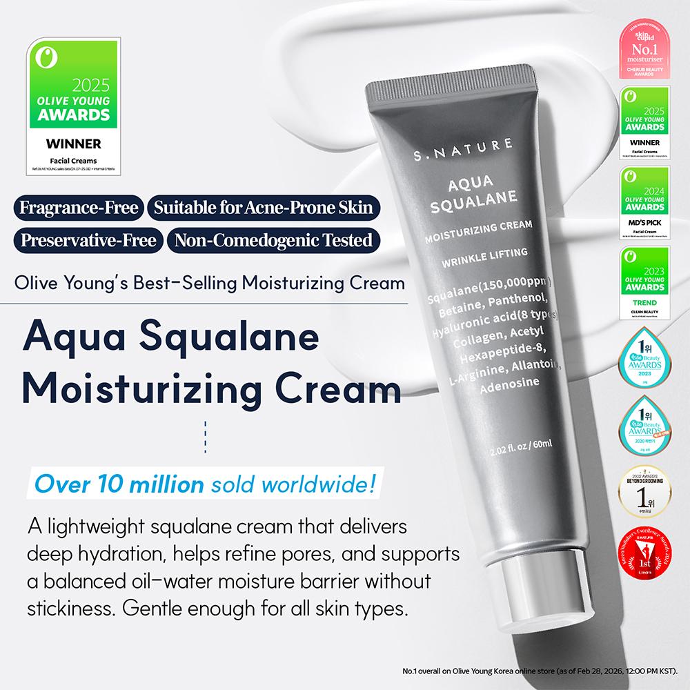 S.NATURE Aqua Squalane Moisturizing Cream 60ml | OLIVE YOUNG Global