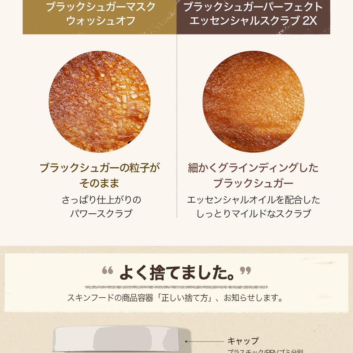 SKINFOOD ブラックシュガーパーフェクト・エッセンシャルスクラブ2X
