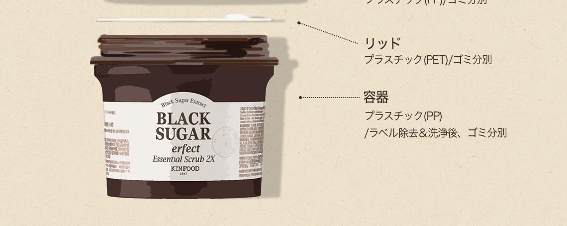SKINFOOD ブラックシュガーパーフェクト・エッセンシャルスクラブ2X