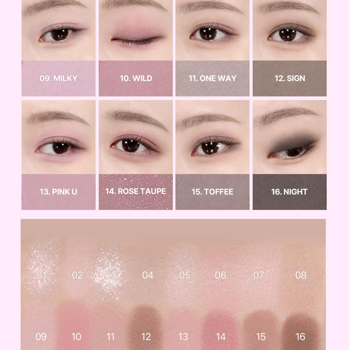 [Sanrio EDITION] WAKEMAKE Soft Blurring Eye Palette (Set/Single) (26 Options)