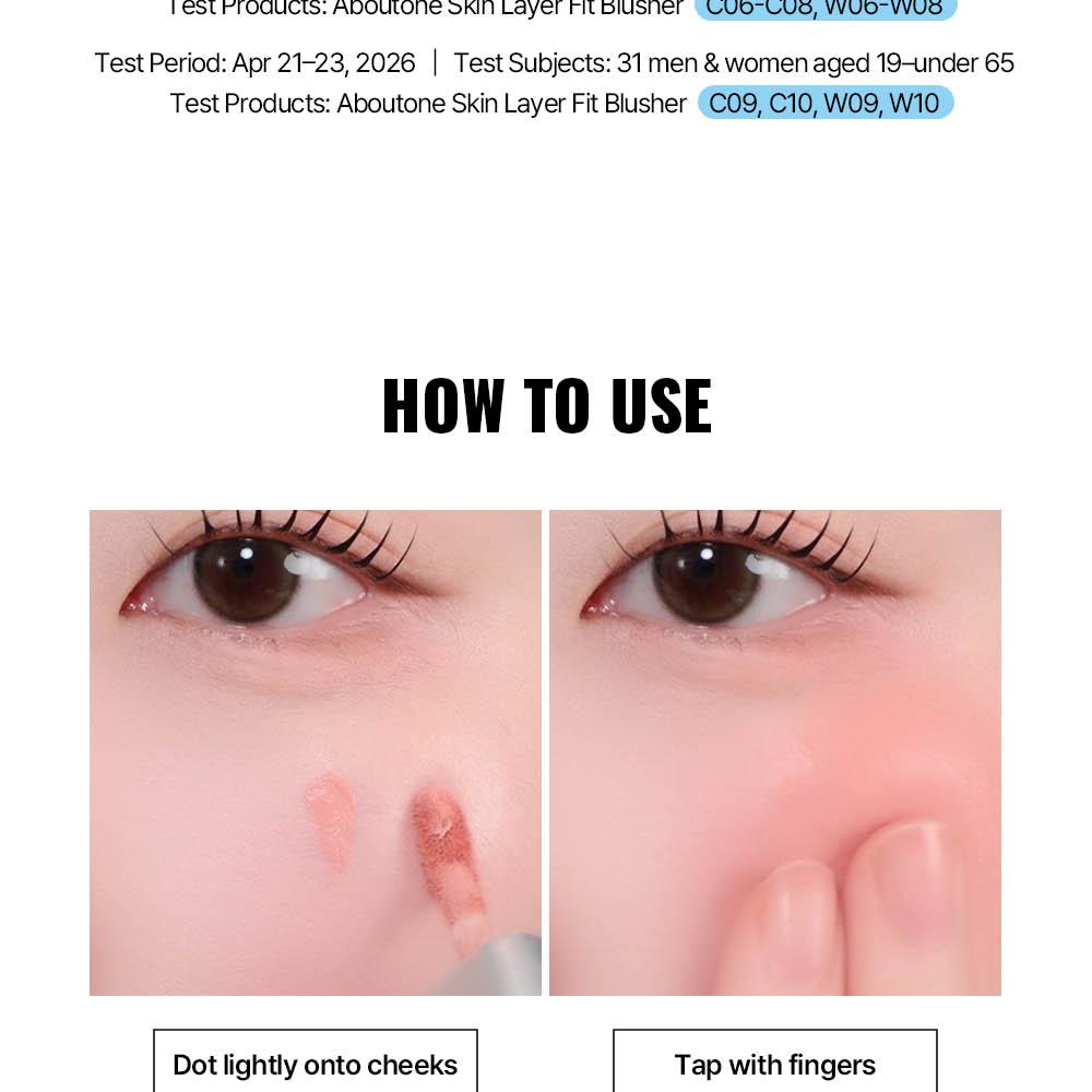 [Sanrio EDITION] ABOUT_TONE Skin Layer Fit Blusher (Cover Fit/Water Fit) (Set/Single) (22 Colors)