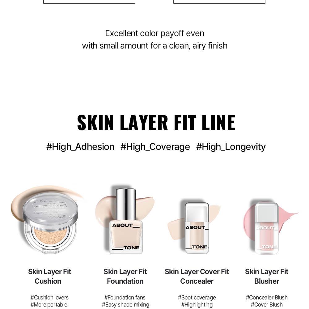 [Sanrio EDITION] ABOUT_TONE Skin Layer Fit Blusher (Cover Fit/Water Fit) (Set/Single) (22 Colors)