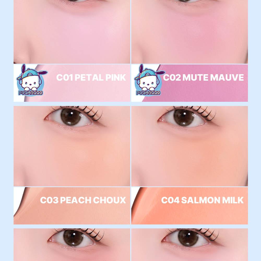 [Sanrio EDITION] ABOUT_TONE Skin Layer Fit Blusher (Cover Fit/Water Fit) (Set/Single) (22 Colors)
