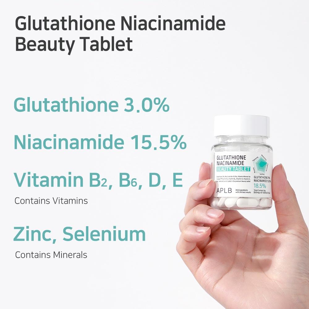 aplb glutathione niacinamide beauty tablet side effects APLB Glutathione Niacinamide Beauty 30 Tablets