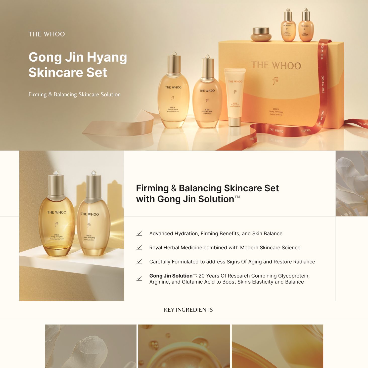 SET] THE WHOO Gong Jin Hyang Essential Firming SET (Toner 150ml+