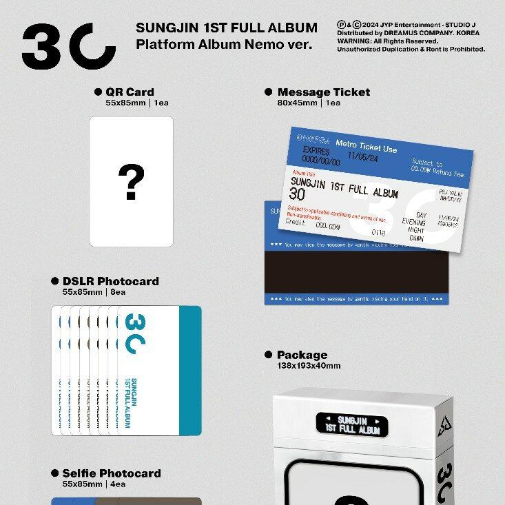 SUNGJIN (DAY6) - 1ST FULL ALBUM [30] (PLATFORM ALBUM NEMO VER