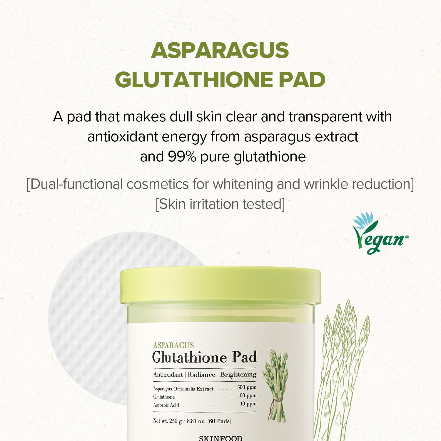 glutathione in asparagus SKINFOOD Asparagus Glutathione Pad 60P