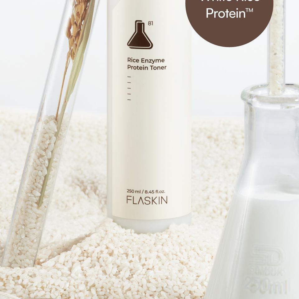 FLASKIN 米酵素プロテイントナー・エッセンス・ローション・クリームセット FLASKIN Rice Enzyme Protein Toner 250mL | OLIVE YOUNG Global