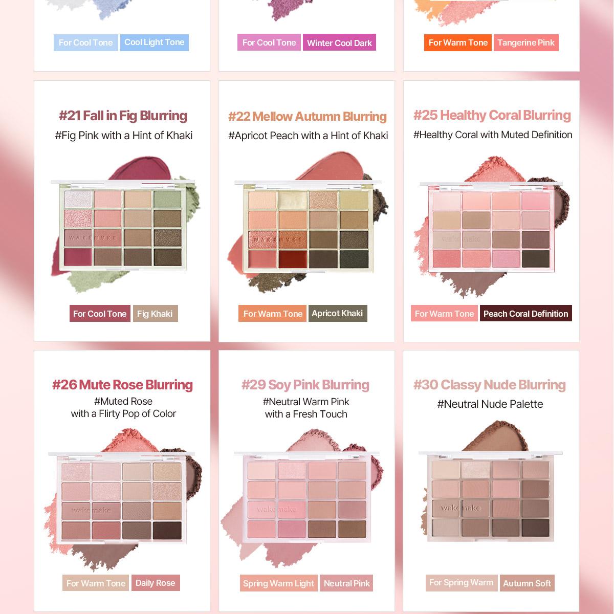 [Sanrio EDITION] WAKEMAKE Soft Blurring Eye Palette (Set/Single) (26 Options)