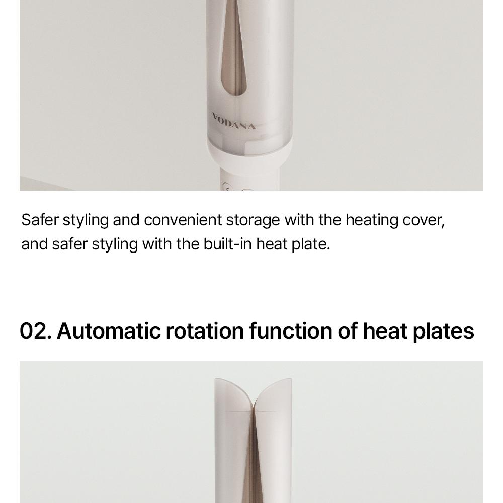 VODANAヒートカバースピンアイロン 34mm アイボリームード