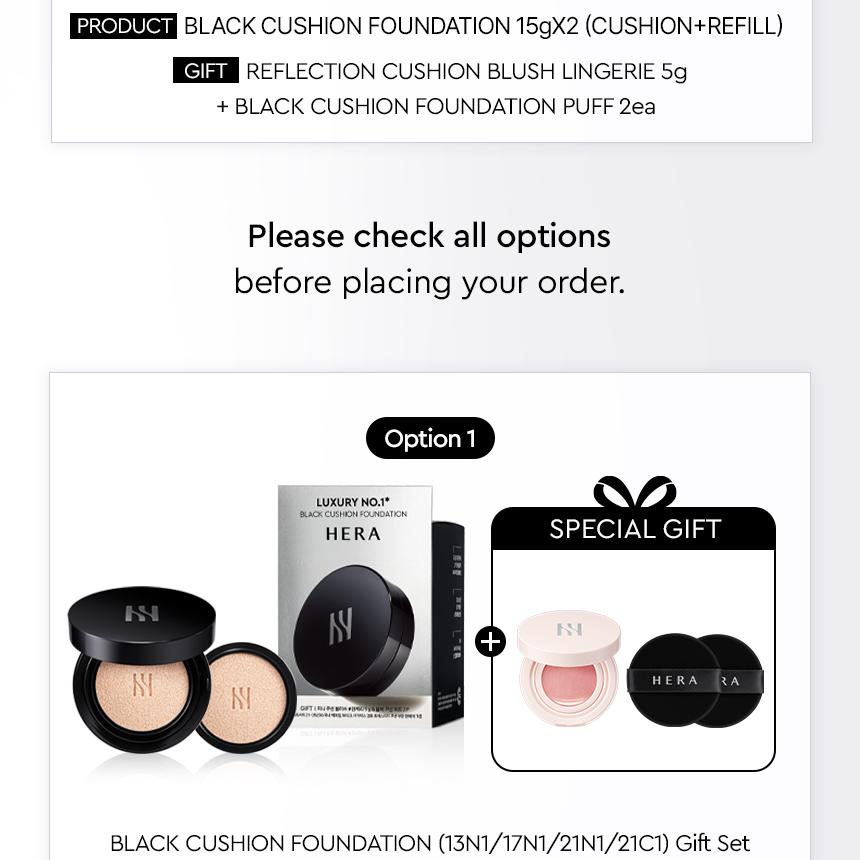 HERA Black Cushion Foundation Refill Set (9 Shades)