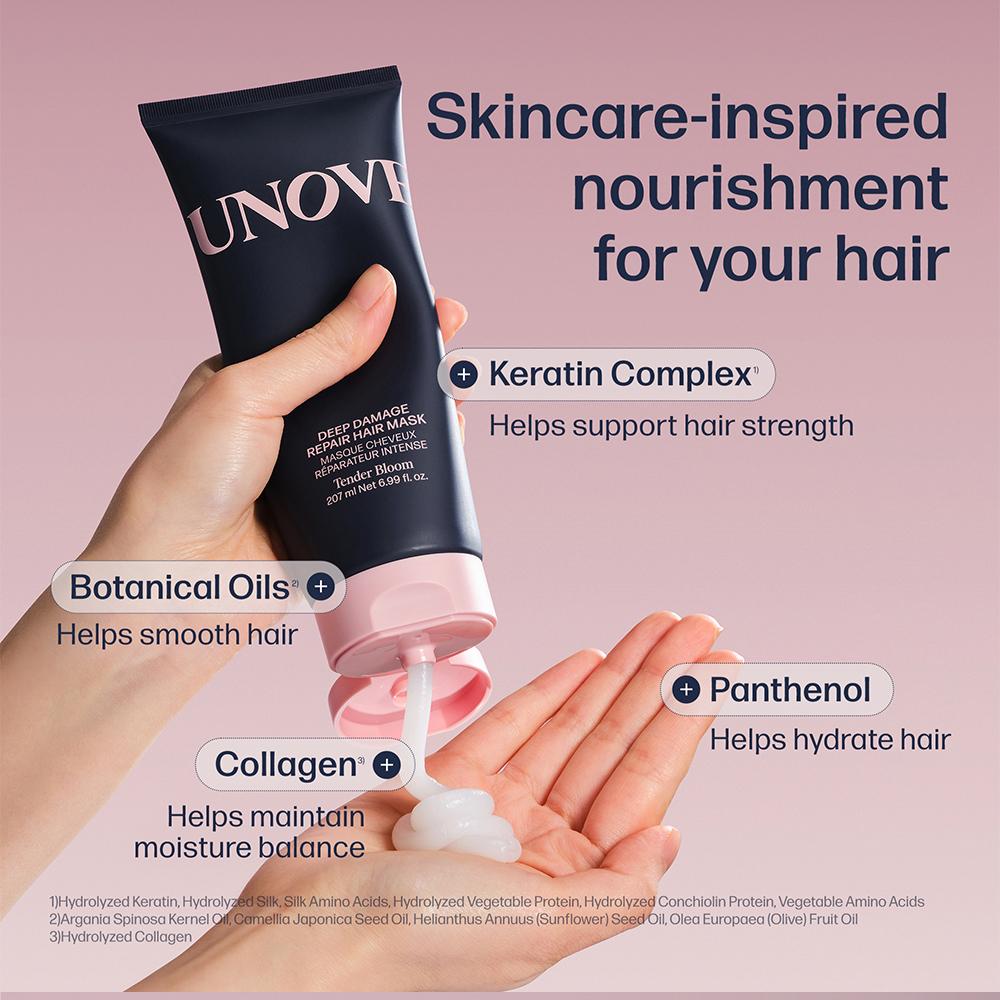 UNOVE Deep Damage Repair Hair Mask 320mL Double Pack (5 Options)