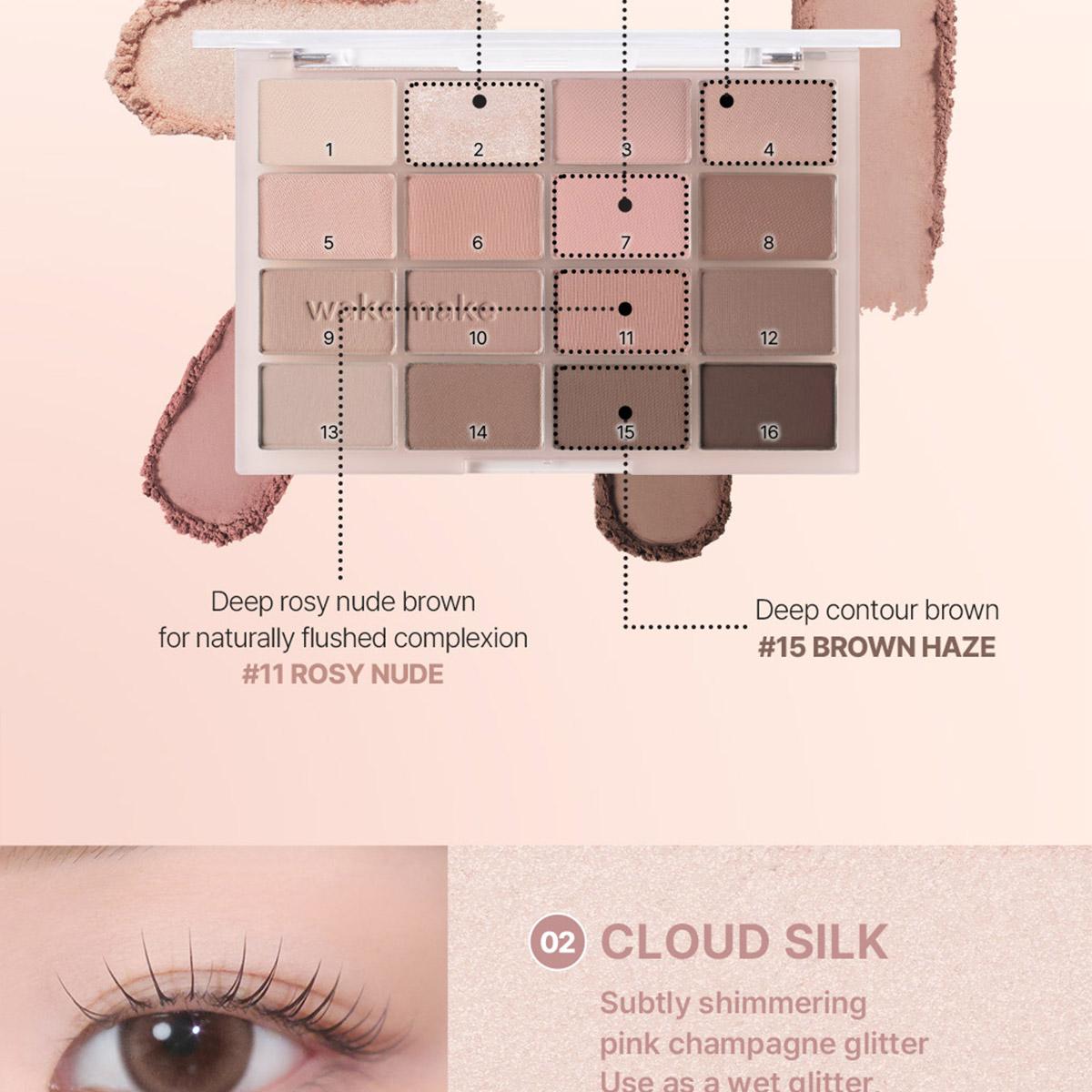 [Sanrio EDITION] WAKEMAKE Soft Blurring Eye Palette (Set/Single) (26 Options)