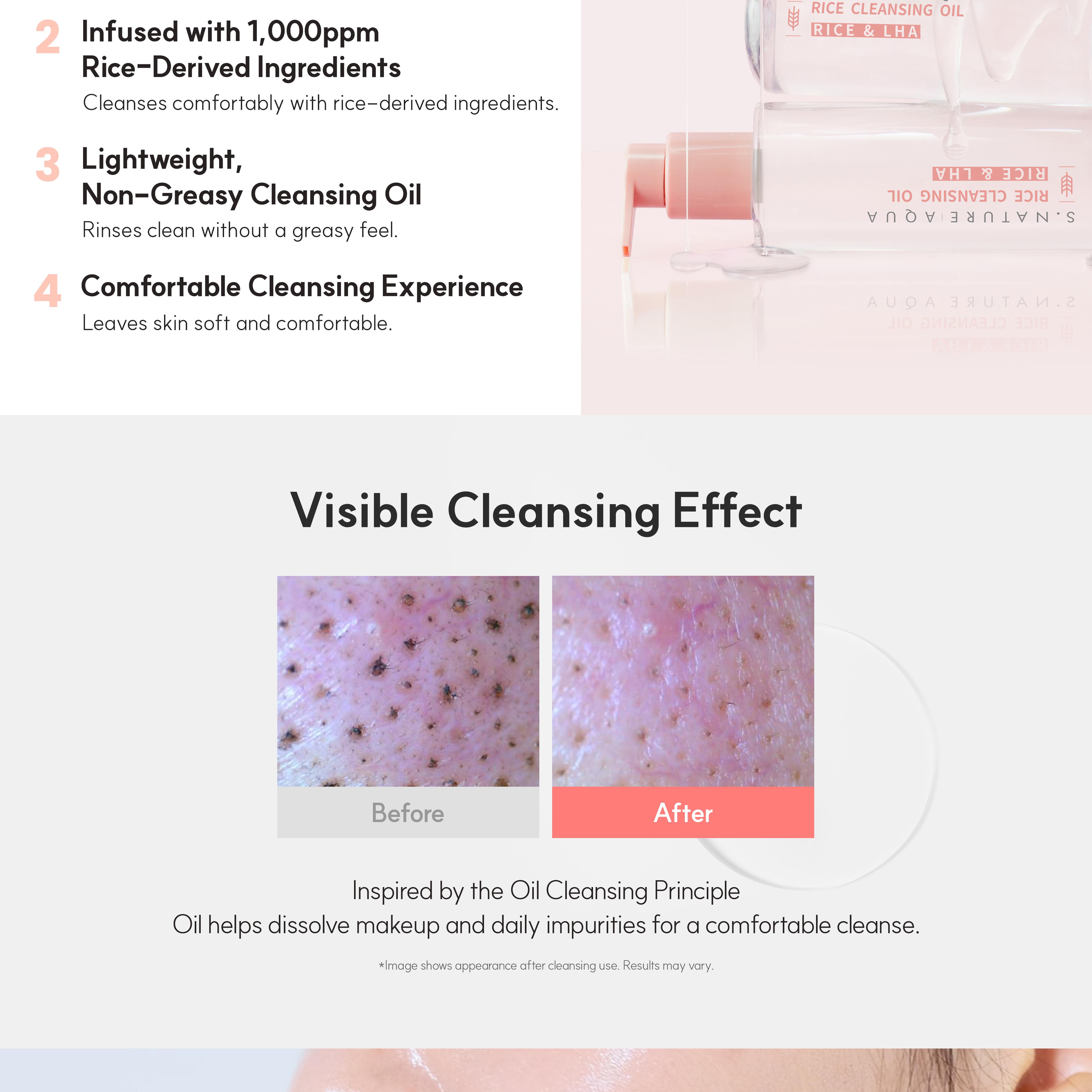S.NATURE Aqua Rice Cleansing Oil 200ml Set (+Calming Pad 2P