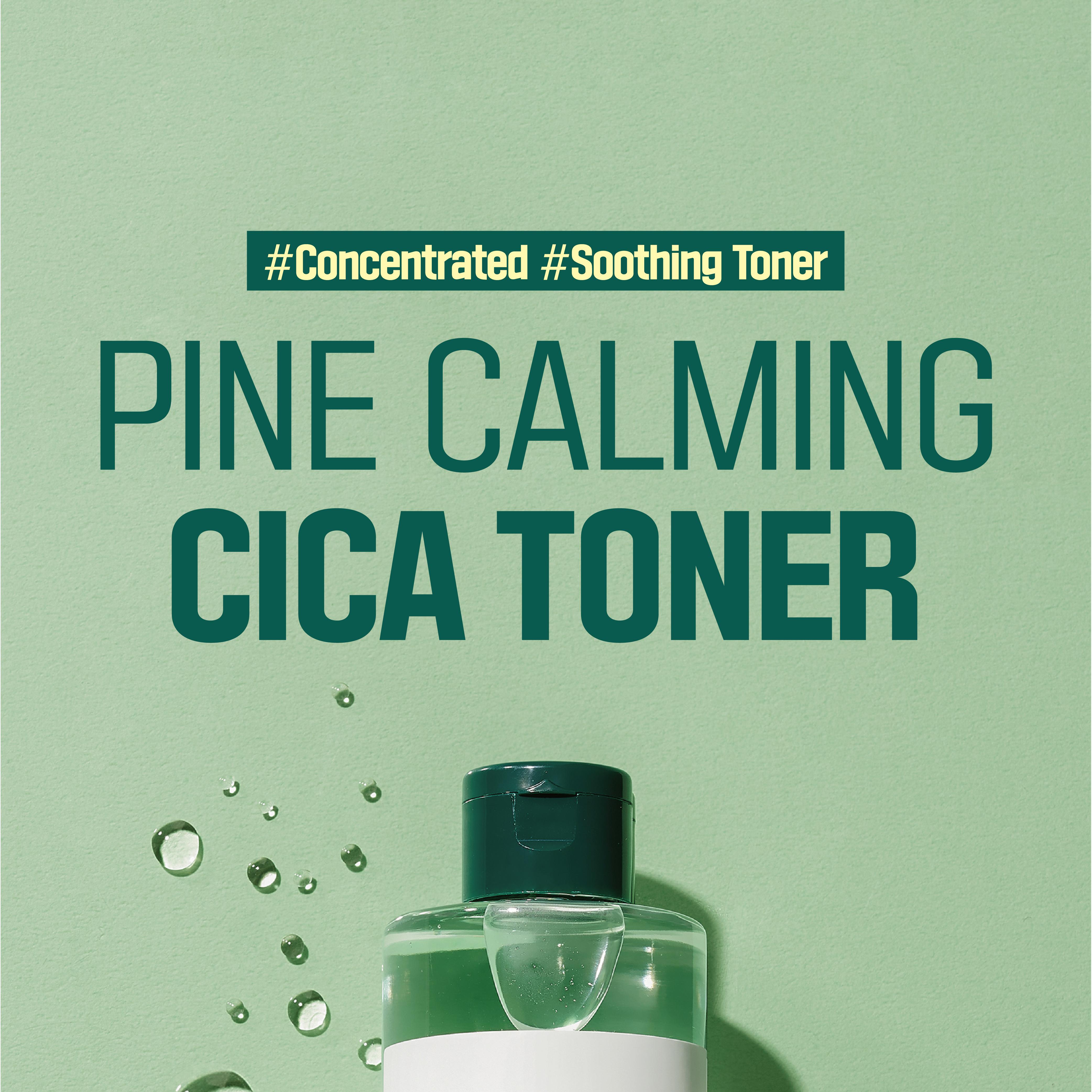 ラウンドラップ パイン カーミング シカ トナー アップル ROUND LAB Pine Calming Cica Ampoule 30ml Set (+Toner 20ml