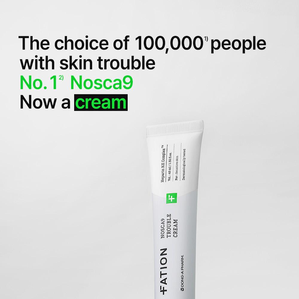 FATION Nosca9 Trouble Cream 45ml Set (+5ml+Serum 5ml) | OLIVE
